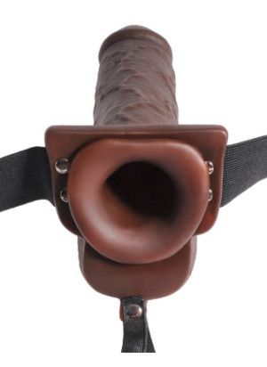 9" Hollow Squirting Strap-on with Balls